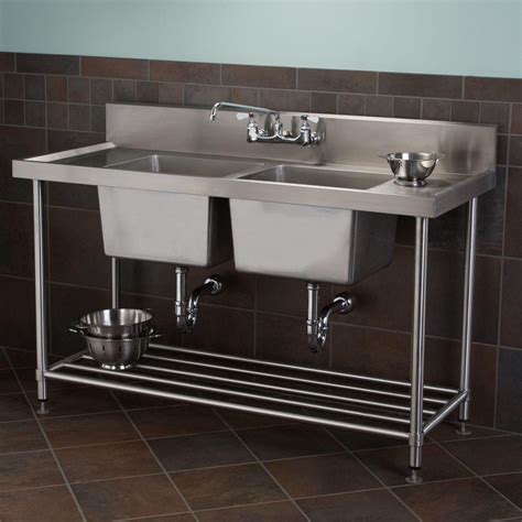 commercial stainless steel kitchen cabinet and sink|commercial stainless sinks and counters.